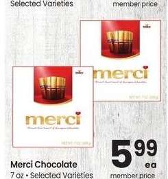Merci Chocolate - 7 oz • Selected Varieties