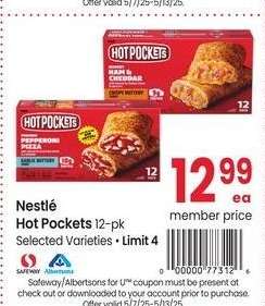 Nestlé Hot Pockets - 12 - pk Selected Varieties