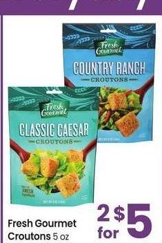 Fresh Gourmet Croutons - 5 oz Selected Varieties