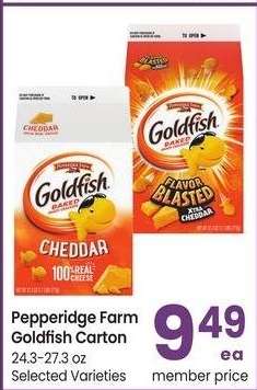 Pepperidge Farm Goldfish Carton - 24.3-27.3 oz Selected Varieties