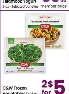 C & W Frozen Vegetables - 12-16 oz Selected Varieties