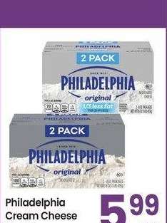 Philadelphia Cream Cheese - 2 - pk • 8 oz Selected Varieties
