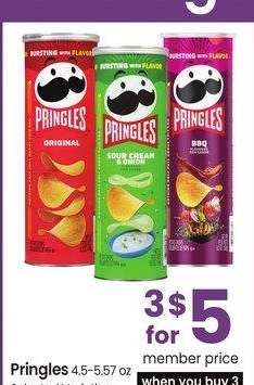 Pringles - 4.5-5.57 oz Selected Varieties