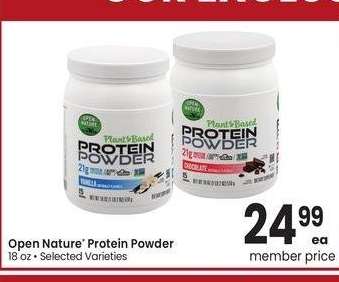 Open Nature® Protein Powder - 18 oz • Selected Varieties