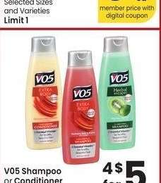 V05 Shampoo or Conditioner - 15 oz Selected Varieties