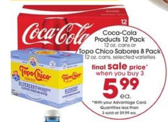 Coca-Cola Products 12 Pack / Topo Chico Sabores 8 Pack