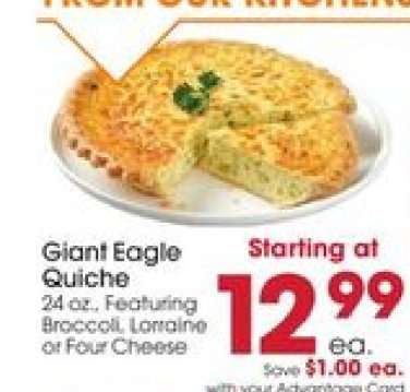 Giant Eagle Quiche
