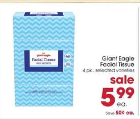 Giant Eagle Facial Tissue