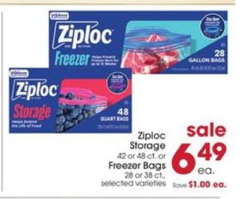 Ziploc Storage or Freezer Bags