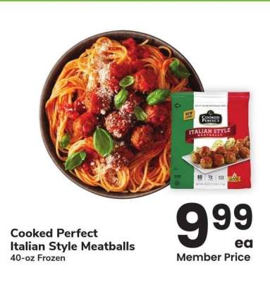 Cooked Perfect Italian Style Meatballs - 40 - oz Frozen