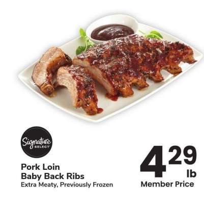Signature SELECT Pork Loin Baby Back Ribs - Extra Meaty, Previously Frozen
