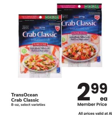 TransOcean Crab Classic - 8 - oz, select varieties