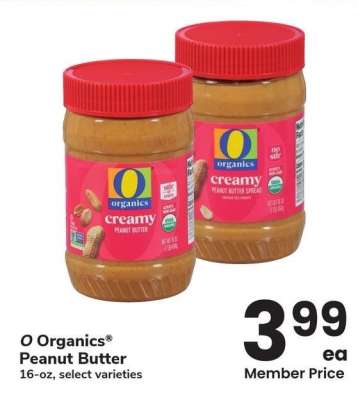 O Organics® Peanut Butter - 16-oz, select varieties