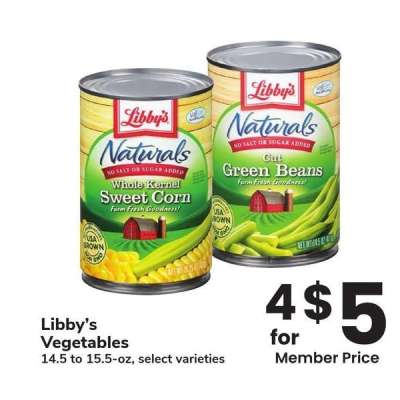 Libby's Vegetables - 14.5 to 15.5-oz, select varieties