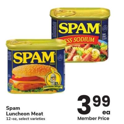 Spam Luncheon Meat - 12-oz, select varieties