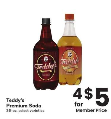 Teddy's Premium Soda - 26 - oz, select varieties