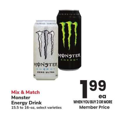 Monster Energy Drink - 15.5 to 16-oz, select varieties

Mix & Match