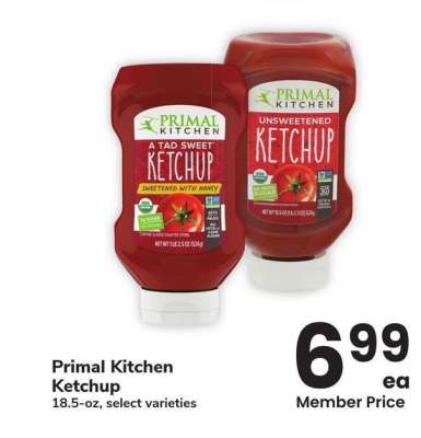 Primal Kitchen Ketchup - 18.5 - oz, select varieties