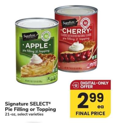 Signature SELECT® Pie Filling or Topping - 21-oz, select varieties