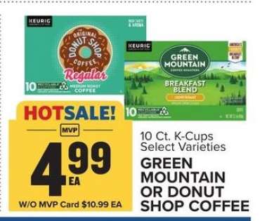 Green Mountain or Donut Shop Coffee