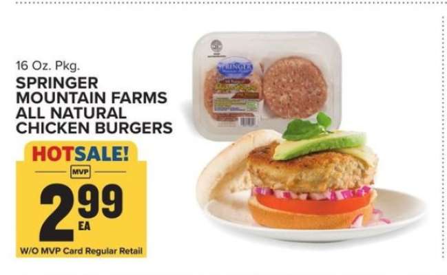 Springer Mountain Farms All Natural Chicken Burgers