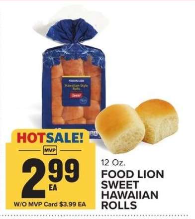 Food Lion Sweet Hawaiian Rolls