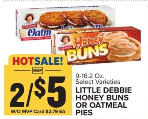 Little Debbie Honey Buns or Oatmeal Pies