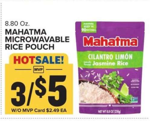 Mahatma Microwavable Rice Pouch