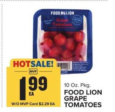 Food Lion Grape Tomatoes
