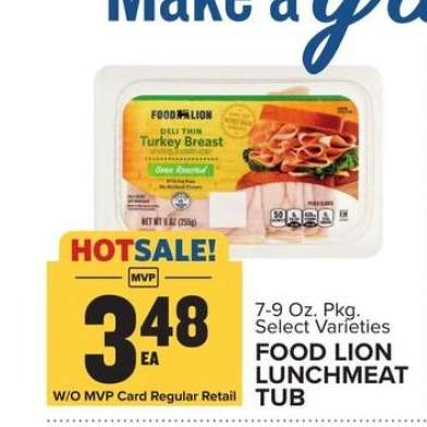 FOOD LION LUNCHMEAT TUB