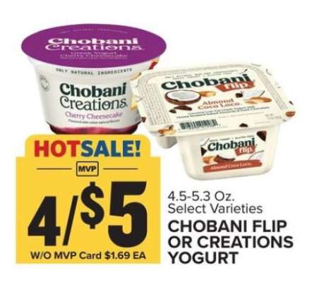 Chobani Flip or Creations Yogurt