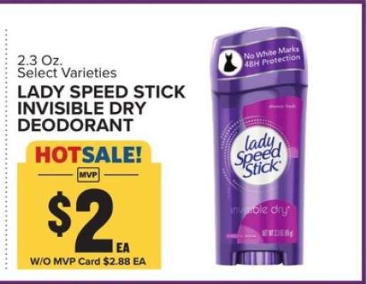 LADY SPEED STICK INVISIBLE DRY DEODORANT