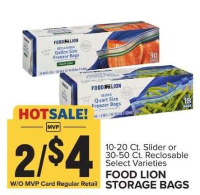 Food Lion Storage Bags