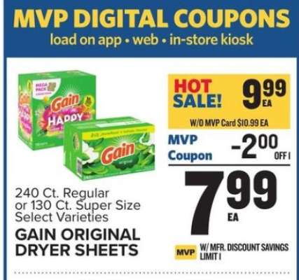 GAIN ORIGINAL DRYER SHEETS