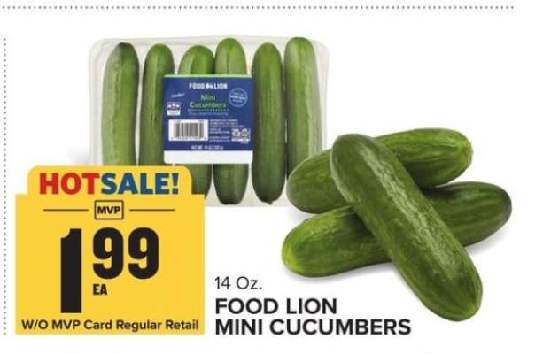 FOOD LION MINI CUCUMBERS