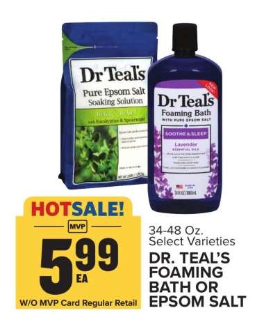 Dr. Teal's Foaming Bath or Epsom Salt
