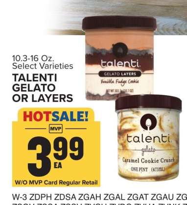 Talenti Gelato or Layers