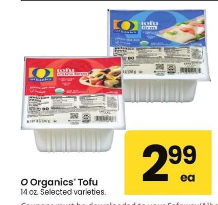 O Organics® Tofu - 14 oz. Selected varieties.