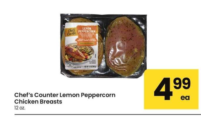 Chef's Counter Lemon Peppercorn Chicken Breasts - 12 oz.