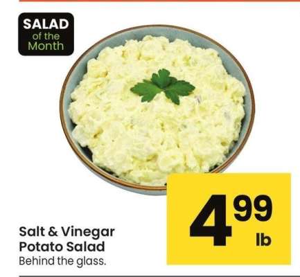 Salt & Vinegar Potato Salad - Behind the glass.
