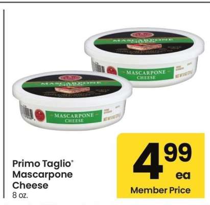 Primo Taglio® Mascarpone Cheese - 8 oz.