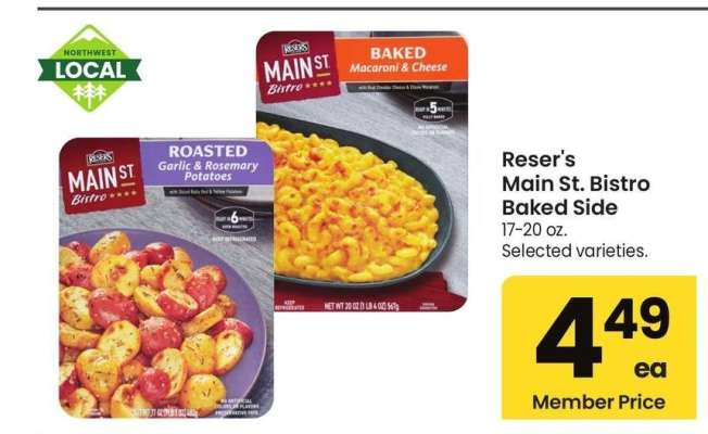 Reser's Main St. Bistro Baked Side - 17-20 oz. Selected varieties.