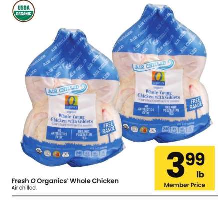 Fresh O Organics® Whole Chicken - Air chilled.
