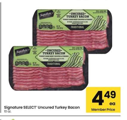 Signature SELECT® Uncured Turkey Bacon - 10 oz.