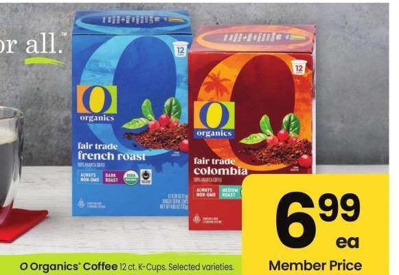 O Organics® Coffee - 12 ct. K - Cups., Selected varieties.