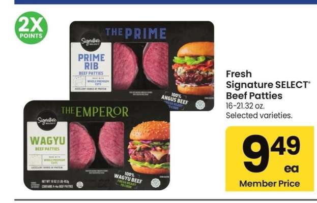 Signature SELECT® Beef Patties - 16-21.32 oz. Selected varieties.