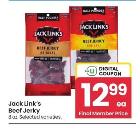 Jack Link's Beef Jerky - 8 oz. Selected varieties.