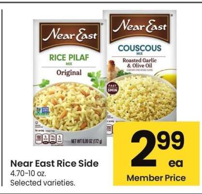 Near East Rice Side - 4.70-10 oz., Selected varieties.