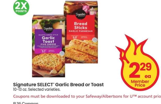 Signature SELECT® Garlic Bread or Toast - 10-13 oz. Selected varieties.