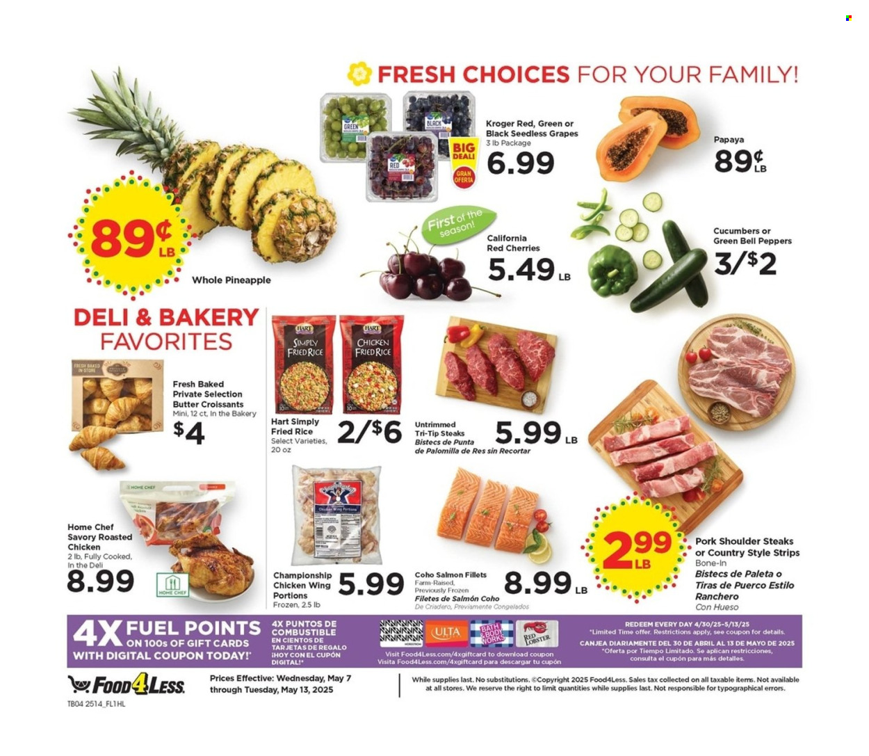 Food 4 Less ad - 05/07/2025 - 05/13/2025. Page 1
